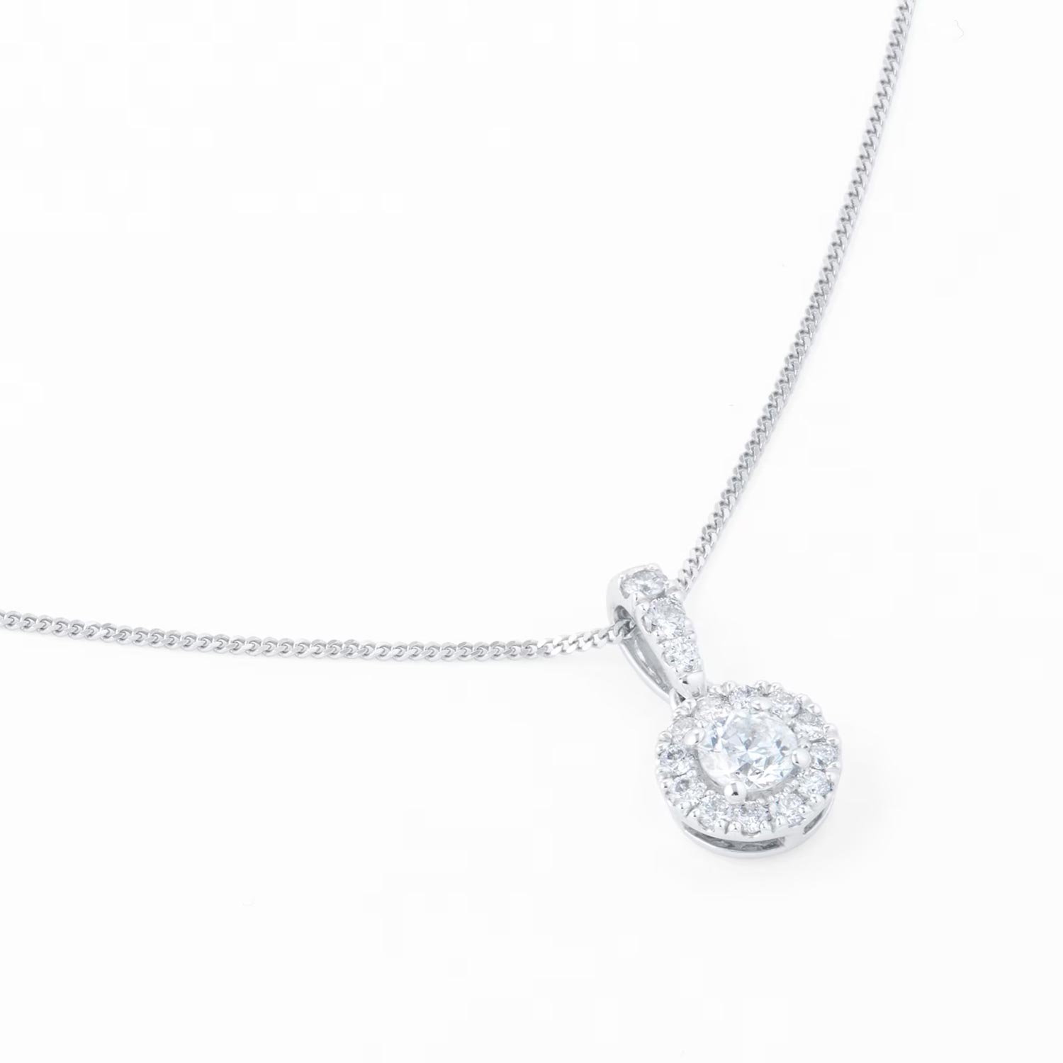 Round Halo Pendant 0.40cttw - Image 3